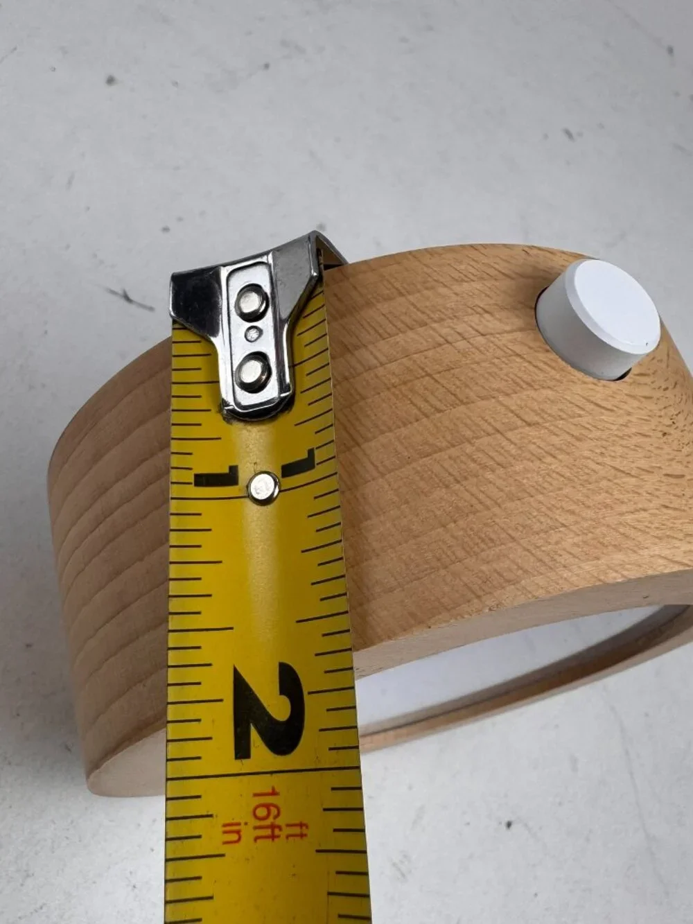 modern round wood desk alarm clock 3.75